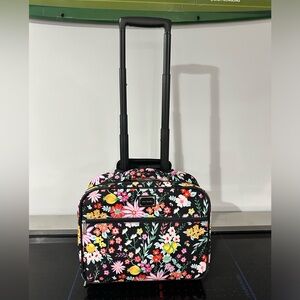 Vera Bradley Rolling Work Bag in Tangerine Twist - Like New Condition